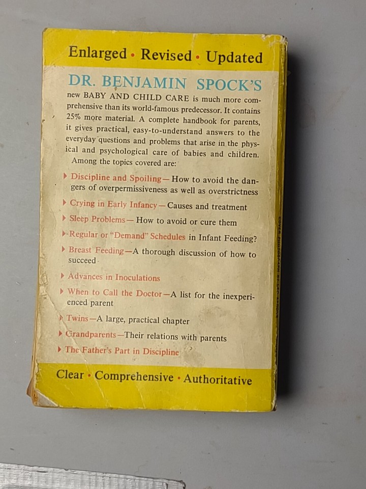Baby and Child Care Pocket Book Inc. By Dr. Benjamin Spock Vintage 1964101623 eBay