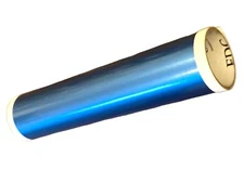 Vinyl Plotter Roll 15 in x 6 ft Cool Water Blue Punched 2 mil FDC Graphic Film