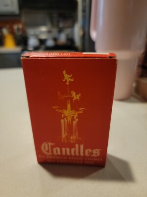 12 Vintage Red Candles 4'' For Swedish Angel Chimes/Christmas Tree - New Old Stoc