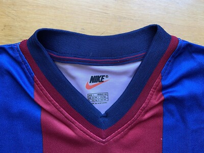 BARCELONA 1998 1999 HOME FOOTBALL SHIRT SOCCER JERSEY NIKE sz XL