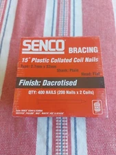Senco Bracing 15° Coil Nails 2 Boxes Of 400  2.7mm x 32mm New Old Stock