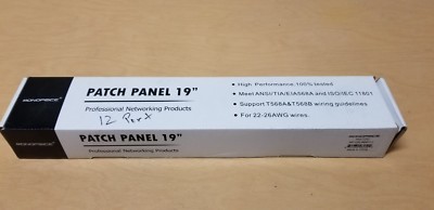 Monoprice 19'' 12 Port Patch Panel MP-C6U8BBH12 7252
