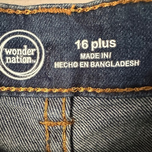 Wonder Nation Girl's Dark Wash Denim Bermuda Shorts - Picture 4 of 10
