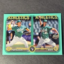 2024 Topps Update #US69 Osvaldo Bido Tyler Ferguson Aqua Parallel A’s