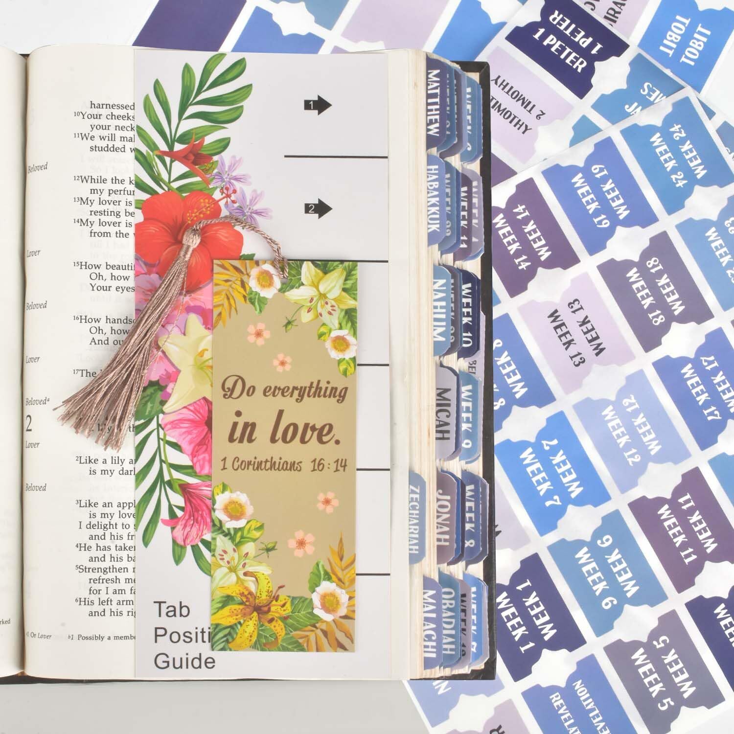 Laminated Bible Tabs for Easy Navigation New Old Testament Study Tabs-image