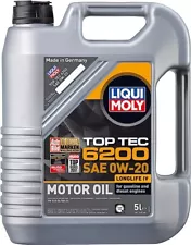 ★  5L Liqui Moly 0W-20 Top Tec 6200 Synthetic Engine Oil 20238 Longlife IV ACEA
