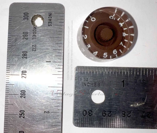 Vintage electric guitar knob Speed Knob - Gibson? brown & clear - single knob