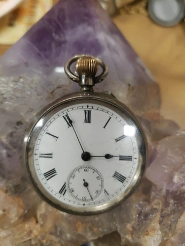 #5113 Antique 935 Silver PHENIX Swiss Made Pocket Watch