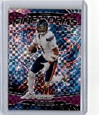 2024 Panini Prizm Fireworks #9 Stefon Diggs Purple Power /49 Houston Texans