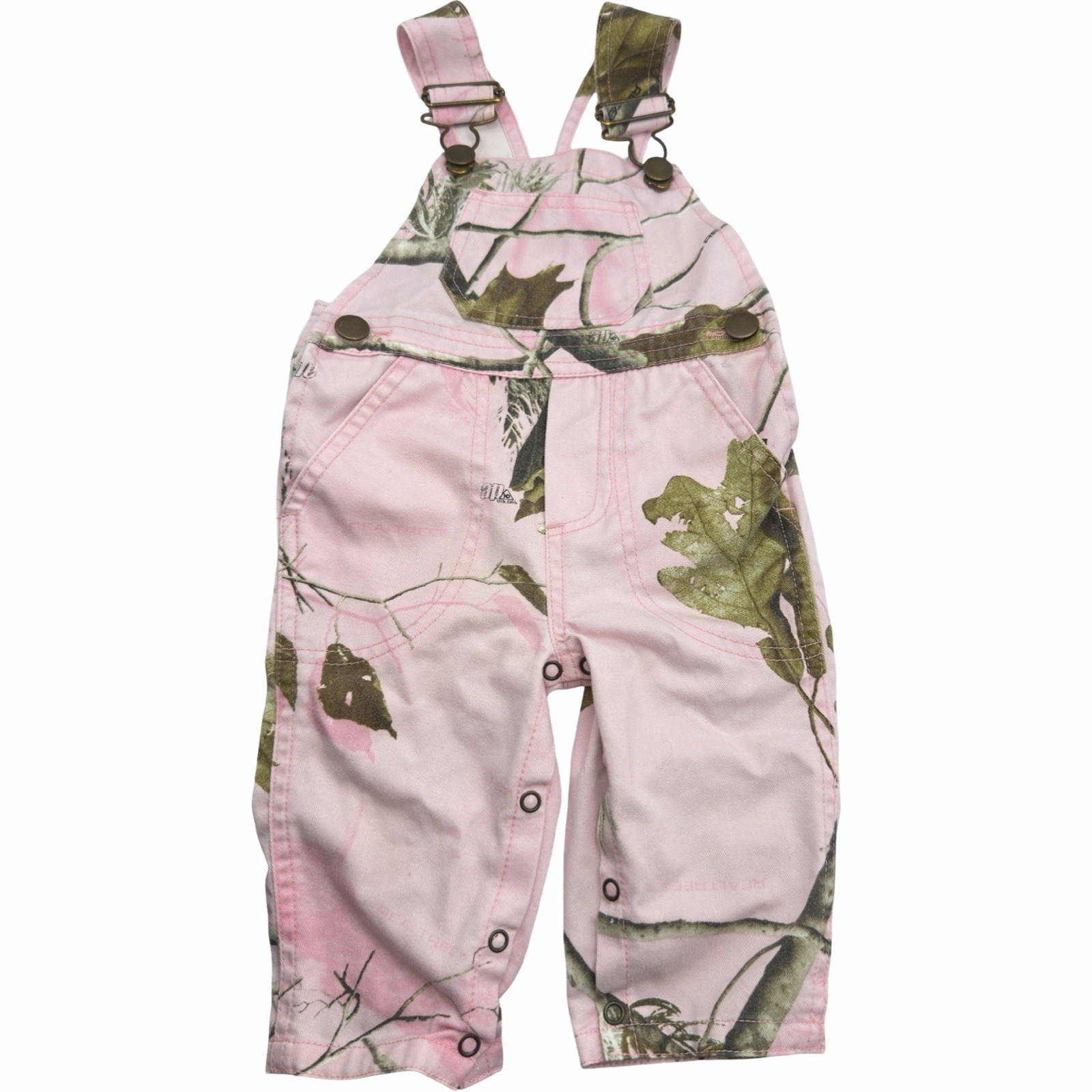 Bass Pro Shops Realtree Pink Camo Baby Overalls 9 Months Snap Leg