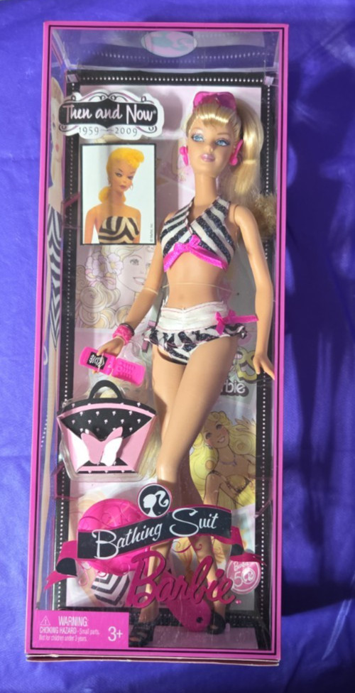 Bathing Suit Barbie Then and Now Mattel P6508