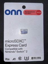 Onn 256GB Micro SD Express Card for Nintendo Switch 2  NEW and SEALED 