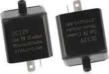 2PCS 12V LED Flasher Relay 2 Pin,Adjustable Turn Signal Relay for Repairing Moto