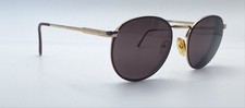 Vintage Gold Burgundy Oval Metal Sunglasses FRAMES ONLY