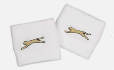 Image of Slazenger GLOBO Wristband Sweatband White/ Gold - 2 Pairs