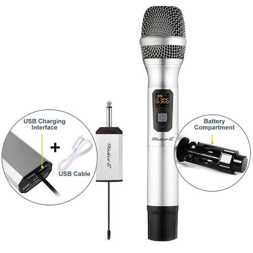 Studio Z GWR101 UHF Wireless Microphone - Silver | eBay