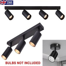 1-4 Way Ceiling Spotlight Adjustable Kitchen Bar Spot Light LED GU10 Bulbs Lamp