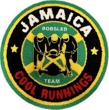 Cool Runnings Movie Jamaica Bobsled Logo Rotondo Ufficiale Ciniglia Termico Patc
