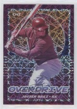 2021 Panini Chronicles Overdrive Purple Velocity Prizm Javier Baez #1 0fp5