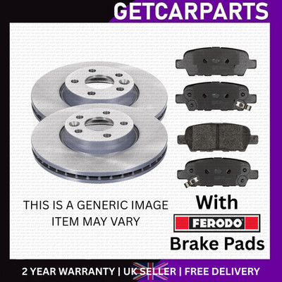 Front Vented Brake Discs/Pads Fits Peugeot 5008 2009-2017 1.6