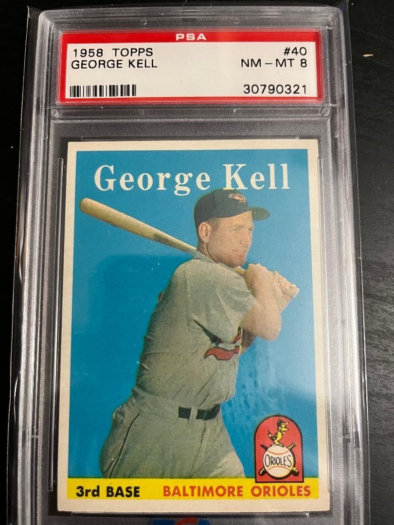 1958 Topps PSA 8 George Kell Baltimore Orioles #40 set break HOF