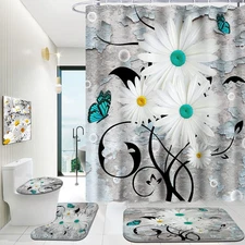 Cortinas Para Ducha Con Accesorios De Bano Set Completo Moderno Nuevo