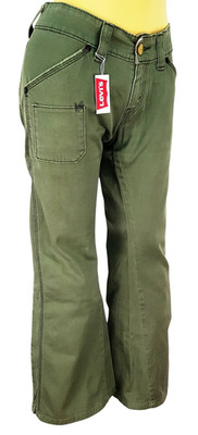 LEVIS Damen grüne JEANS Hose ''Slouch Bell'' Stretch Bellbottom - W30'' - UK12