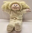 Vintage 1984 Cabbage Patch Kids  Girl Doll Blonde/Blue/Dimple w/PJs