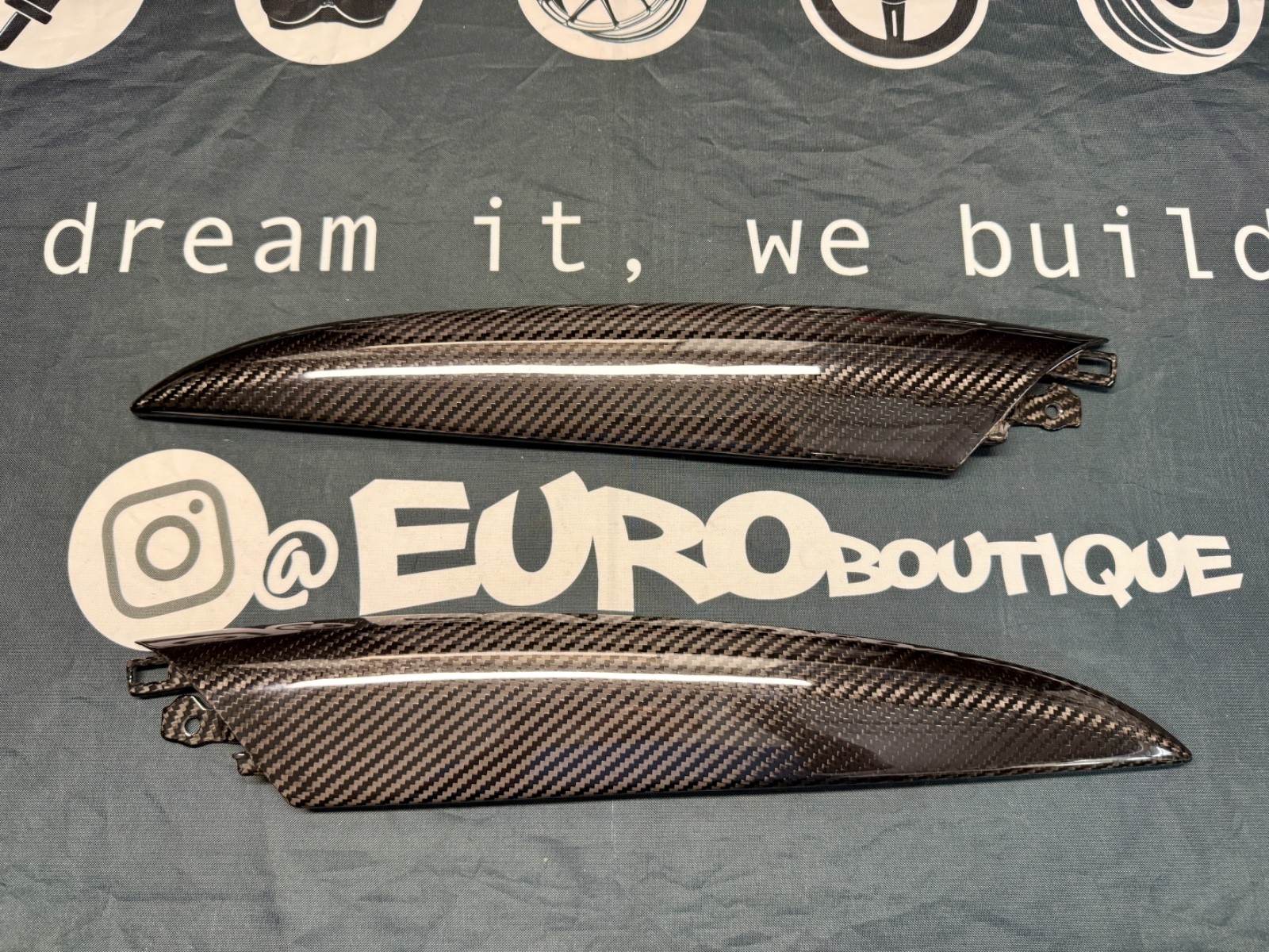 Audi R8 100% Carbon Fiber Interior Door Spears for Gen 1 R8