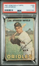 1967 Venezuela Topps #189 Luis Aparicio PSA 1 Very Rare Card! Pop 7