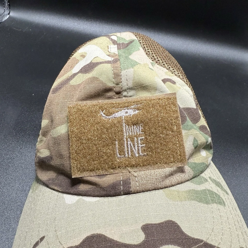 Sombrero de camionero camuflaje Nine Line parche verde gancho bucle gorra ajustable Foto 2 de 4