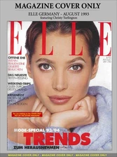 COVER ONLY - ELLE GERMANY August 1993 CHRISTY TURLINGTON