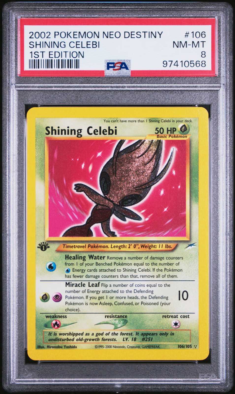 Shining Celebi 2002 Neo Destiny #106/105 1st Edition Holo Price