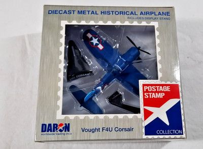 DARON Postage Stamp Airplane w/ Box F4U VOUGHT CORSAIR VMF-422 1/110 Scale 2019