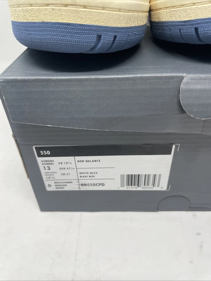 New Balance 550 Sea Salt Pack Blue Agate Sneakers BB550CPD Men's Size 13 NWB - Image 4 of 4