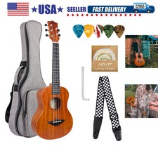 5 Strings Ukulele,Tenor Ukelele 26 inch Solid Mahogany Uke with Gig Bag Belt ...