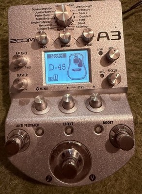Zoom A3 Acoustic Guitar Preamp sound Effects Processor