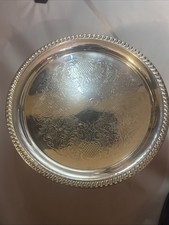 Vintage W & S BLACKINTON Ornate Fine Silver Plate Platter 12 Inch Tray 