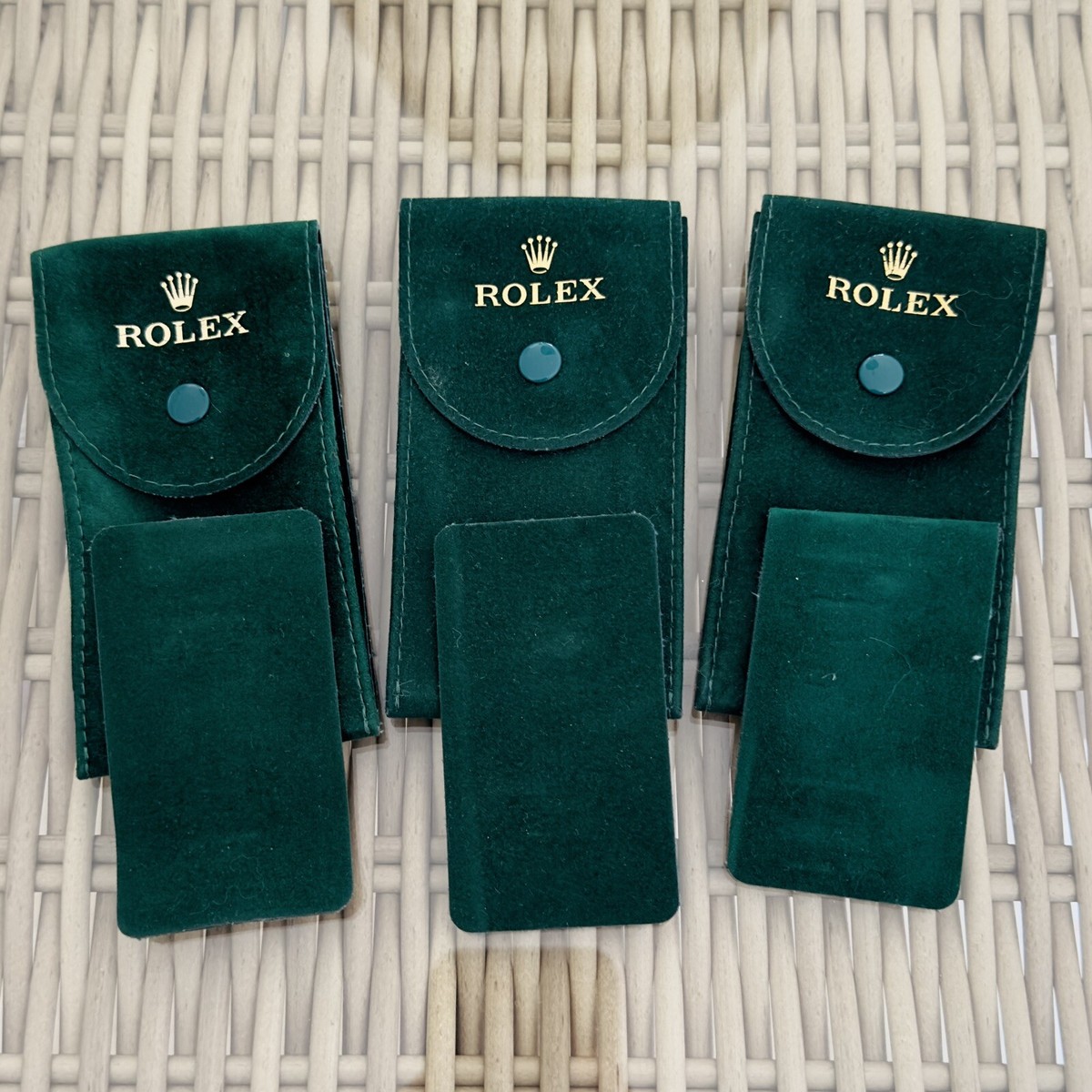 ROLEX ケース Rolex 3x Pouch Travel For 5510 5512 5513 1680 6542 1675 1016