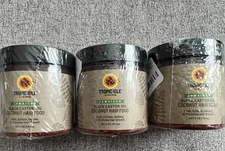 Lot 3 X New Tropic Isle Living Jamacian Black Castor Oil Coconut Hair Food 4oz