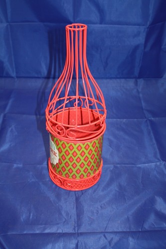 Wine & Co. Time To Uncork And Unwind Wine Cork Cage Holder Hot Pink - Picture 3 of 8