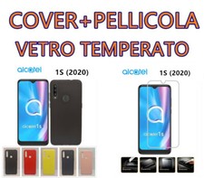 Cover Custodia  Morbida  Silicone per alcatel 1S (2020)+Pellicola Vetro 