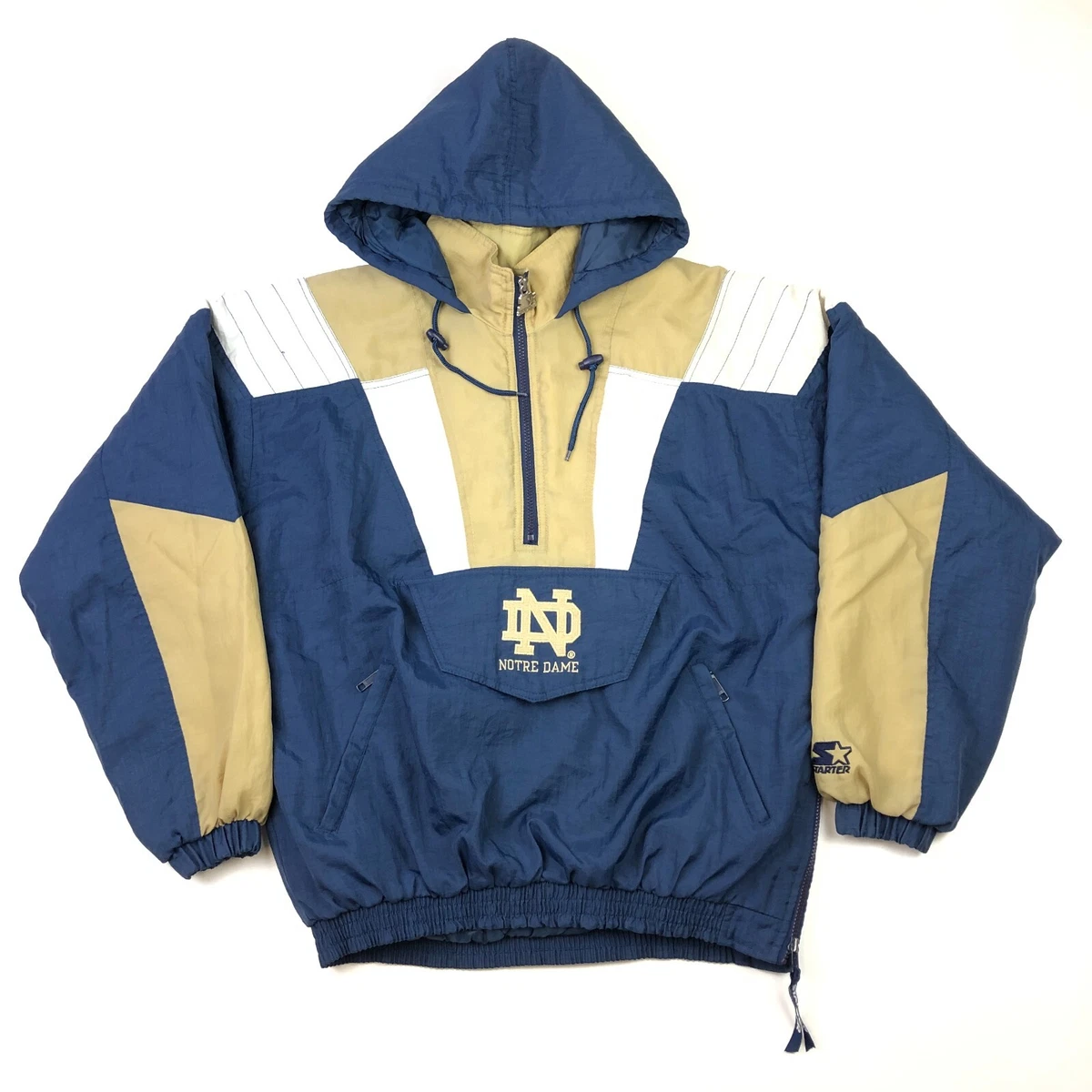 Vintage 90s Fighting Irish Notre Dame Starter Puffer Jacket Size Medium M Rare