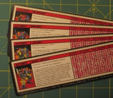 TRANSFORMERS custom Tech Spec Cards - ROAD CAESAR - BLACKER-BRAVER-LASTER -Repro
