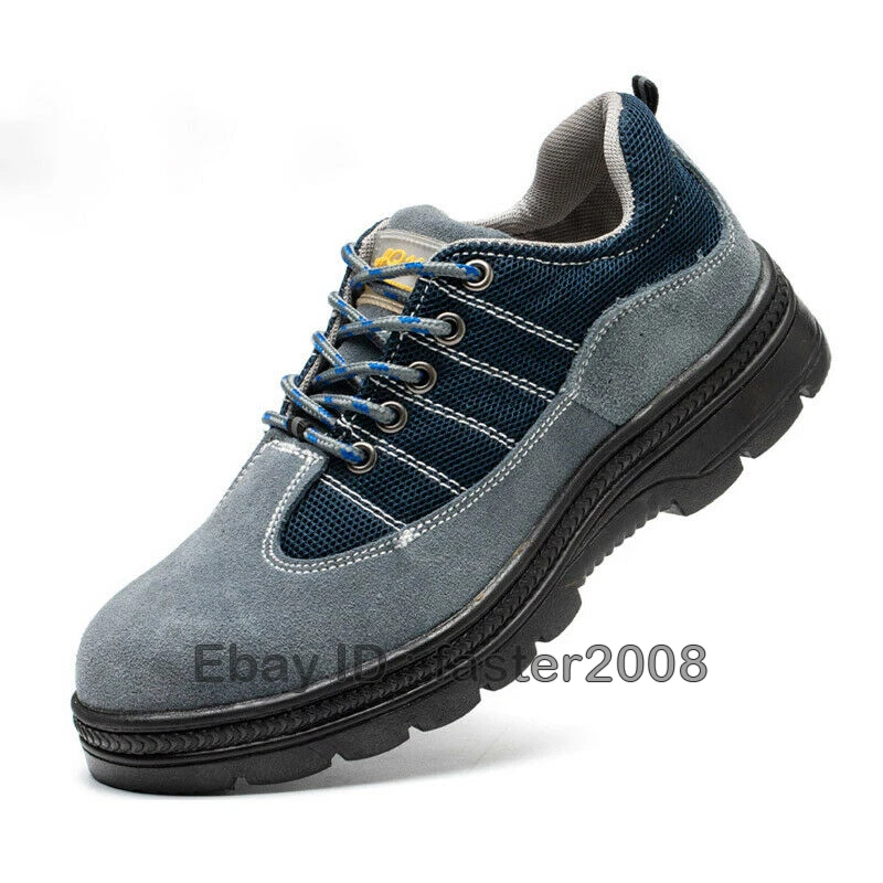Mens Steel Toe Work Safety Indestructible Shoes Slip On Waterproof Midsole Boots