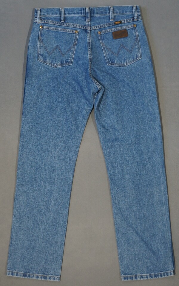 VG15442 **WRANGLER** 1047MWZSW STRAIGHT LEG JEANS 33X32 (msr 33 