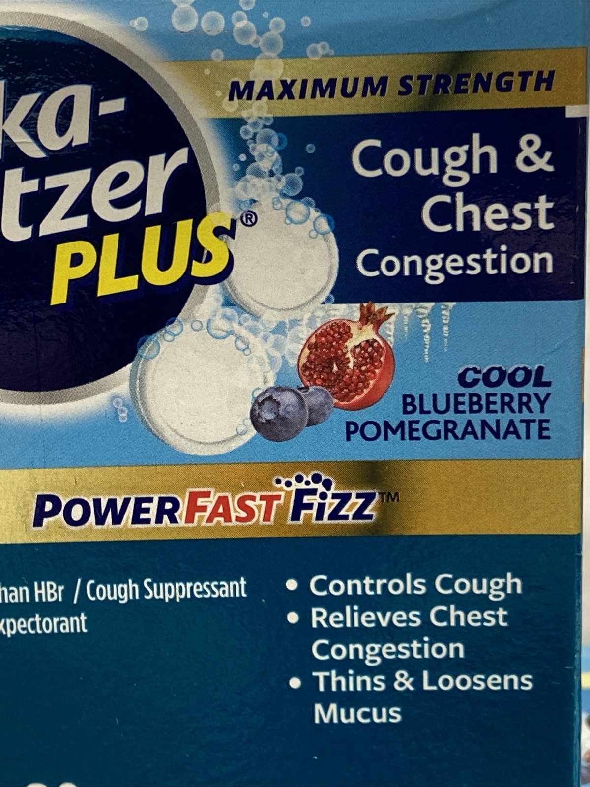 alka seltzer severe COUGH &CHEST CONGESTION 60 tablets scuffed box exp