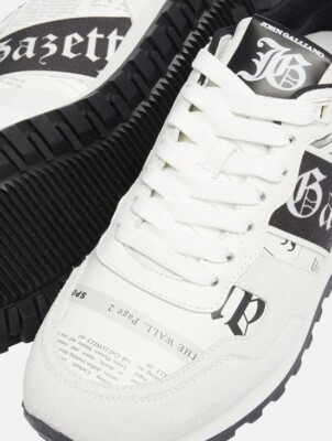 HERREN SNEAKER VON JOHN GALLIANO , GRÖSSE 41, Weiß/Schwarz