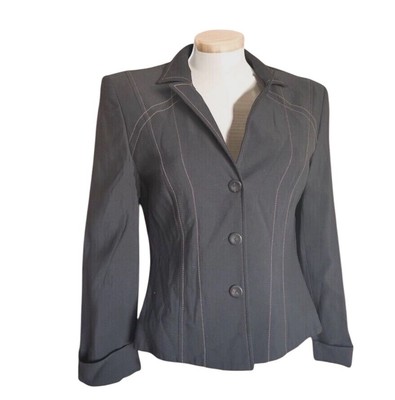 MARC CAIN Damen elastischer Blazer Jacke SCHWARZ Grösse 3