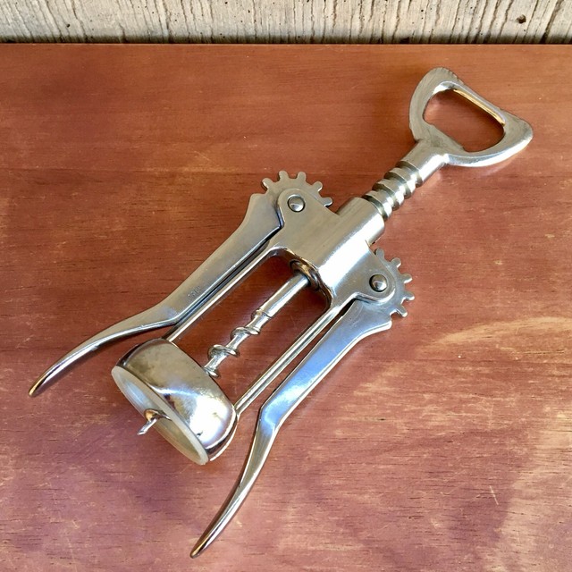 ITALY Winged Butterfly Swingarm Corkscrew Wine Cork Puller Silvertn Metal Chrome eBay